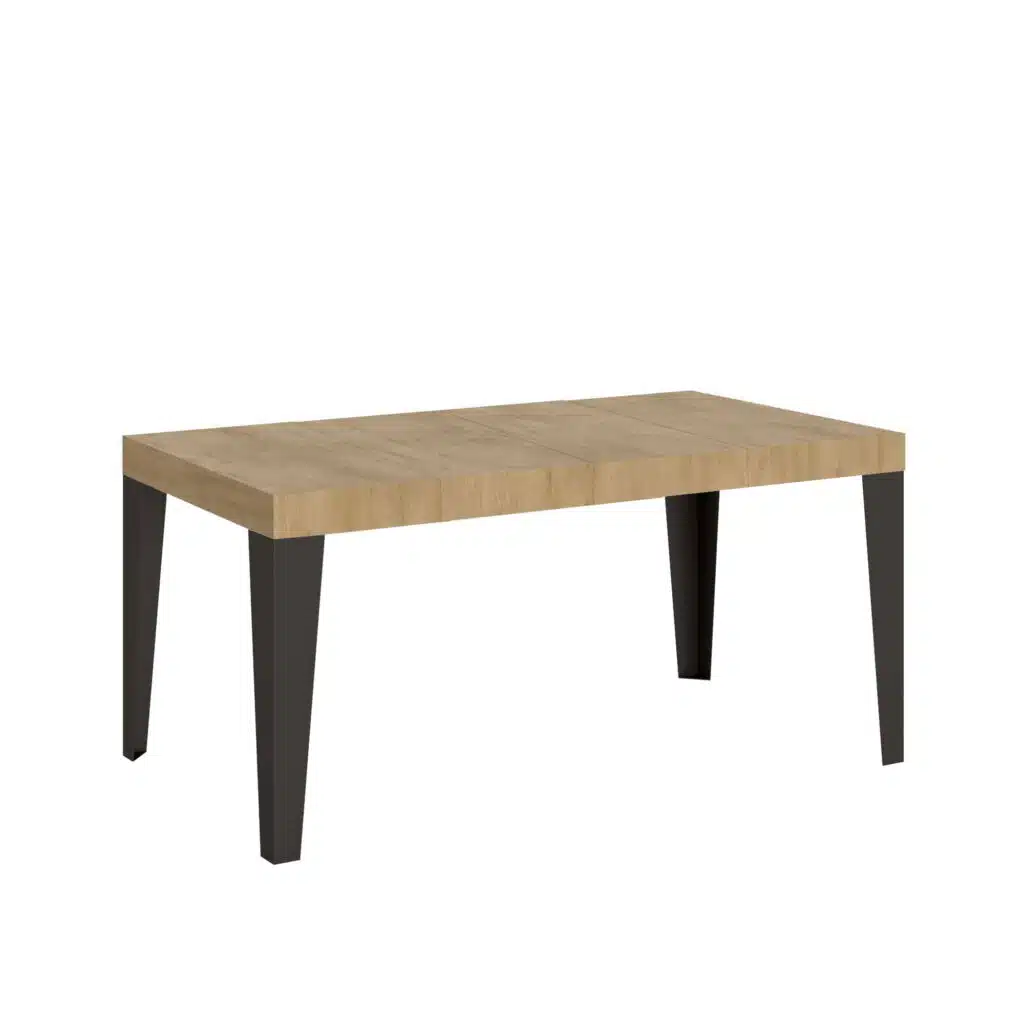 Tavolo allungabile 120/380x90 cm Flame Premium quercia natura gambe antracite - foto 2