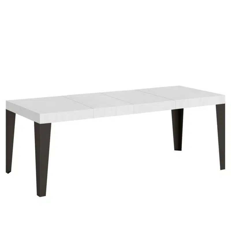 Tavolo allungabile 180/284x90 cm Flame Premium bianco frassino gambe antracite - foto 2