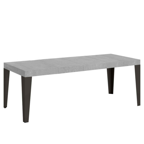 Tavolo allungabile 200/460x90 cm Flame Premium cemento gambe antracite