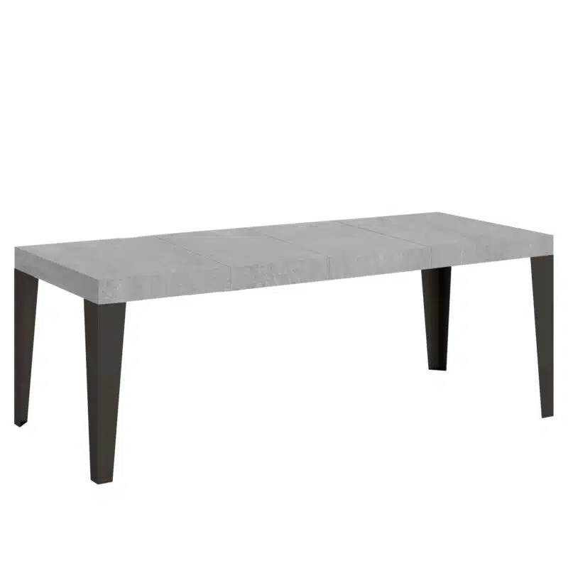 Tavolo allungabile 180/284x90 cm Flame Premium cemento gambe antracite - foto 2