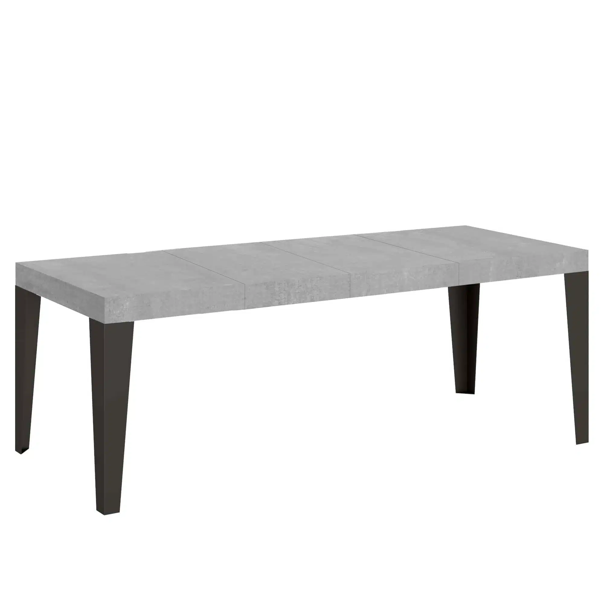 Tavolo allungabile 180/440x90 cm Flame Premium cemento gambe antracite - immagine 2