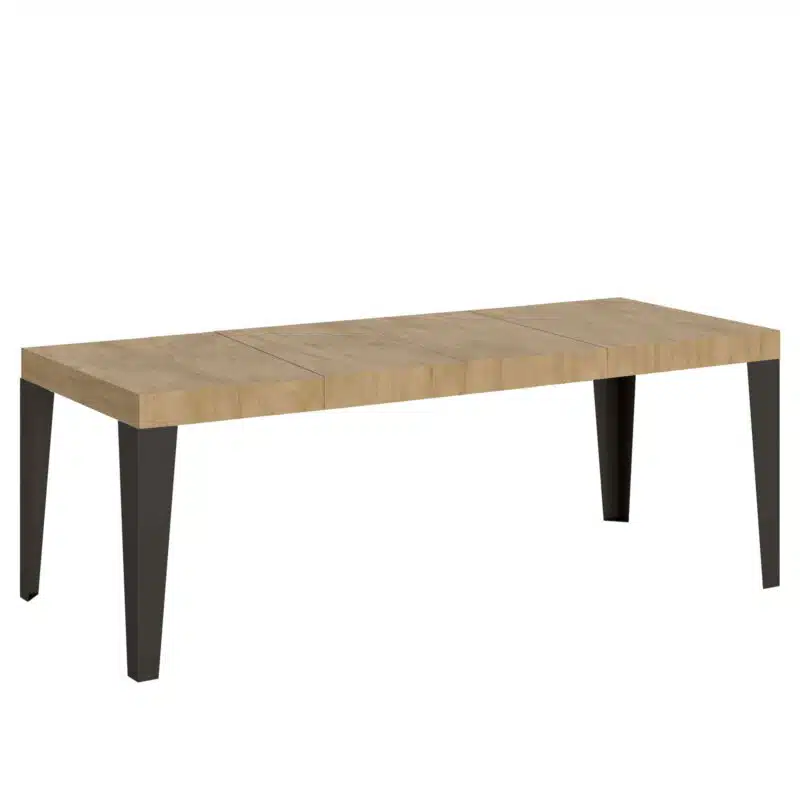 Tavolo allungabile 160/420x90 cm Flame Premium quercia natura gambe antracite