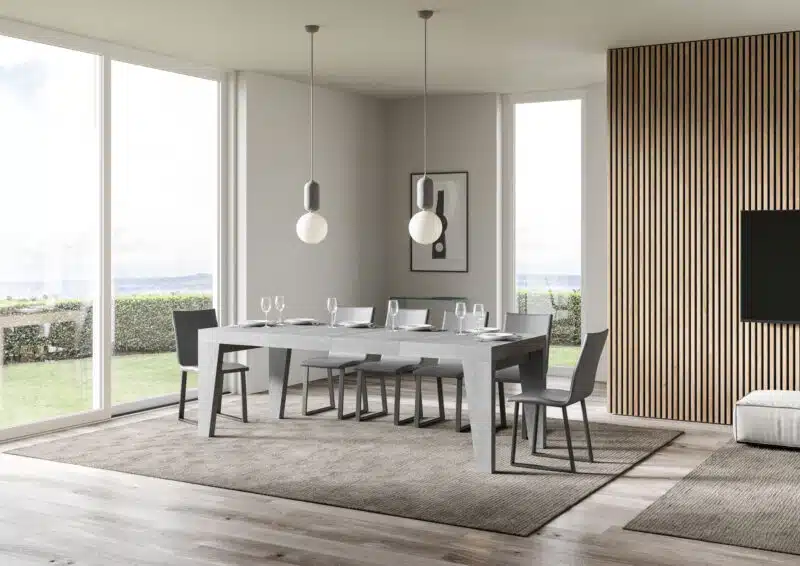 Tavolo allungabile 120/224x90 cm Naxy Premium cemento - foto 3