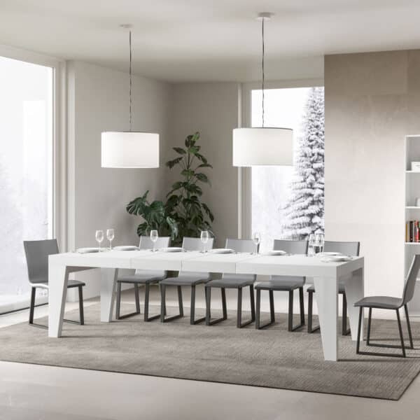 Tavolo allungabile 200/304x90 cm Naxy Premium bianco frassino