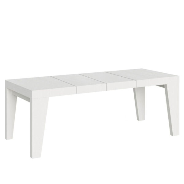 Tavolo allungabile 160/264x90 cm Naxy Premium bianco frassino