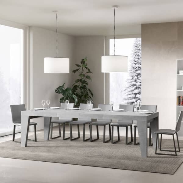 Tavolo allungabile 200/304x90 cm Naxy Premium cemento