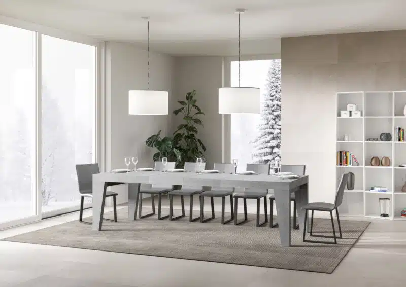 Tavolo allungabile 200/460x90 cm Naxy Premium cemento - foto 1