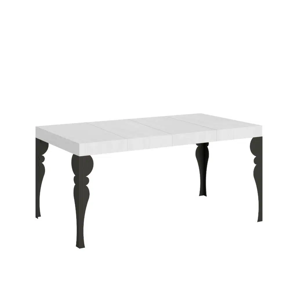 Tavolo allungabile 120/380x90 cm Paxon Premium bianco frassino gambe antracite - foto 2