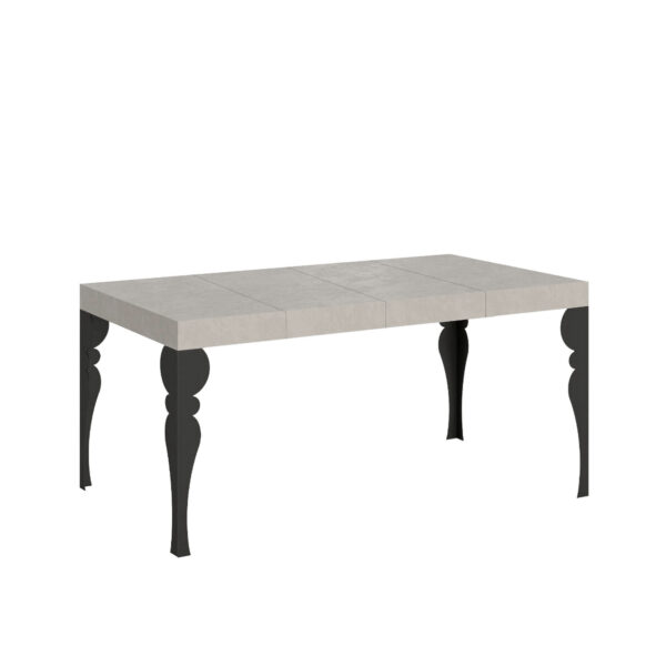 Tavolo allungabile 120/224x90 cm Paxon Premium cashmere gambe antracite