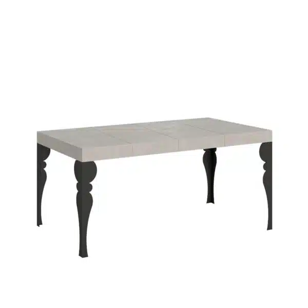 Tavolo allungabile 140/244x90 cm Paxon Premium cashmere gambe antracite