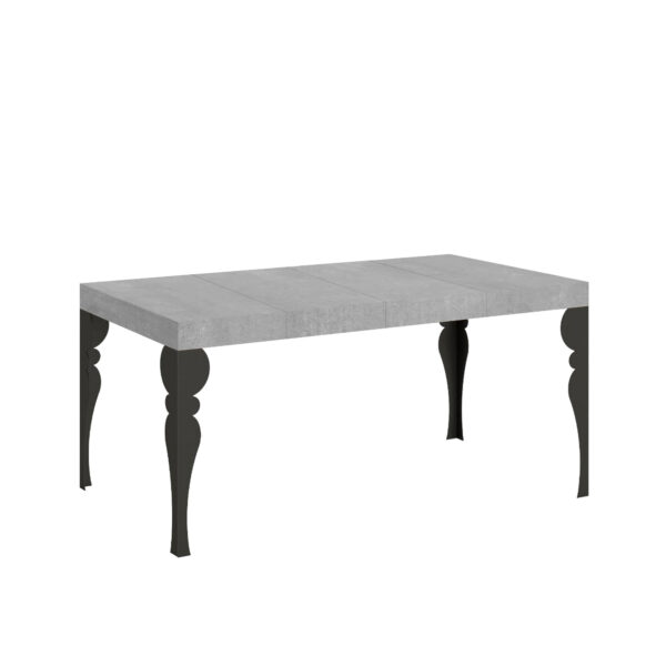 Tavolo allungabile 120/224x90 cm Paxon Premium cemento gambe antracite