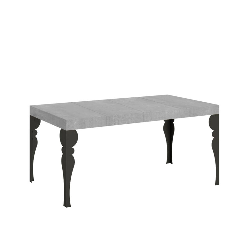 Tavolo allungabile 140/244x90 cm Paxon Premium cemento gambe antracite