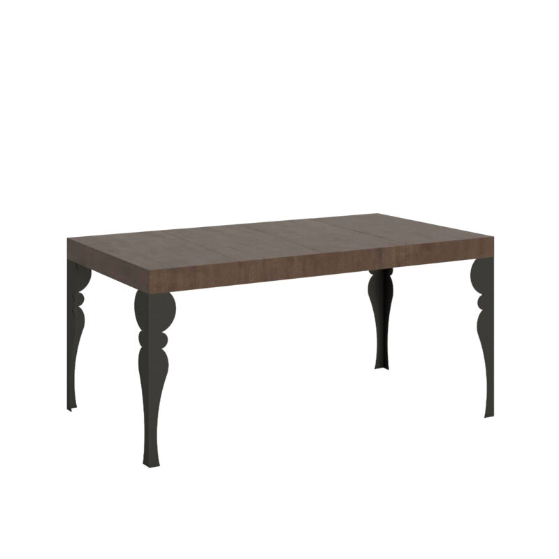 Tavolo allungabile 140/244x90 cm Paxon Premium noce gambe antracite