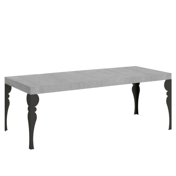 Tavolo allungabile 200/460x90 cm Paxon Premium cemento gambe antracite