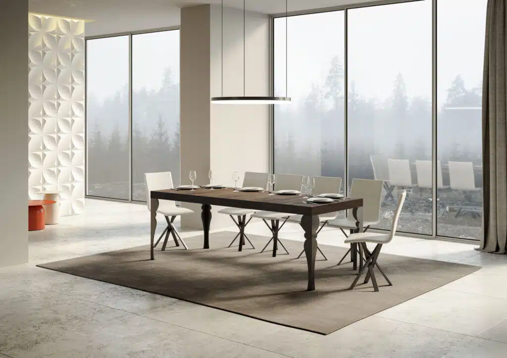 Tavolo allungabile 180/284x90 cm Paxon Premium noce gambe antracite - foto 1