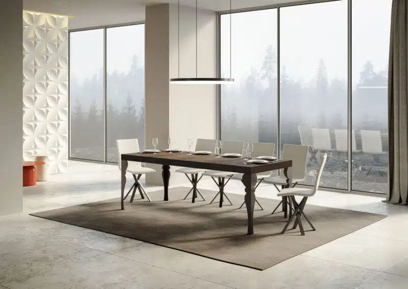 Tavolo allungabile 180/284x90 cm Paxon Premium noce gambe antracite - foto 1