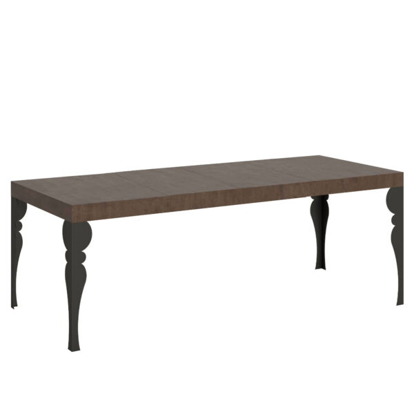 Tavolo allungabile 200/460x90 cm Paxon Premium noce gambe antracite