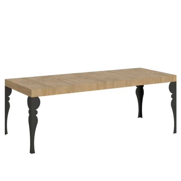 Tavolo allungabile 200/460x90 cm Paxon Premium quercia natura gambe antracite