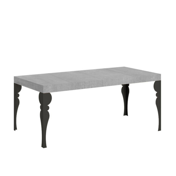 Tavolo allungabile 90/246x90 cm Paxon Premium cemento gambe antracite