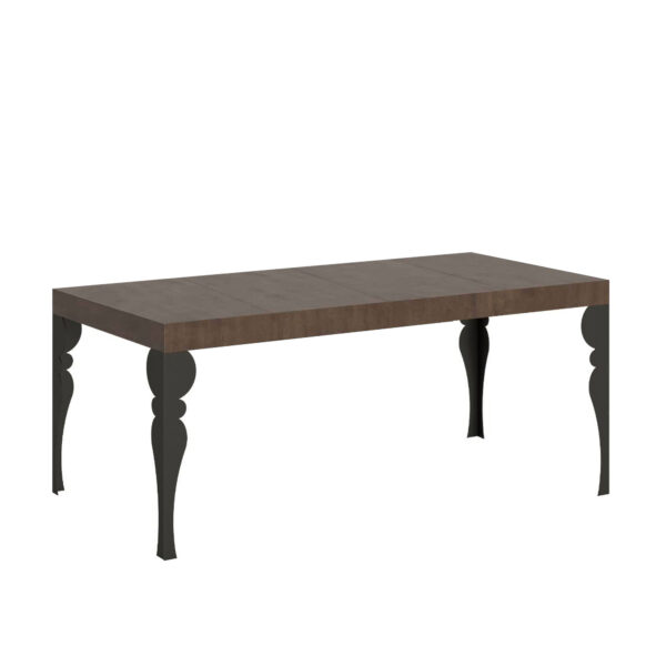 Tavolo allungabile 90/246x90 cm Paxon Premium noce gambe antracite