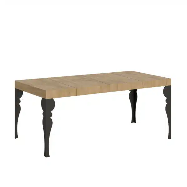Tavolo allungabile 90/246x90 cm Paxon Premium quercia natura gambe antracite