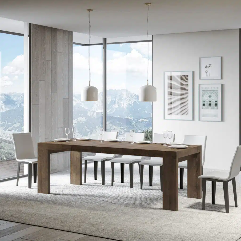 Tavolo allungabile 120/224x90 cm Roxell Premium noce - foto 4