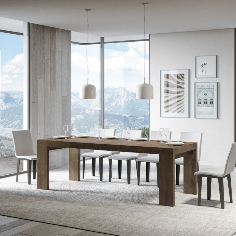 Tavolo allungabile 140/244x90 cm Roxell Premium noce - immagine 3