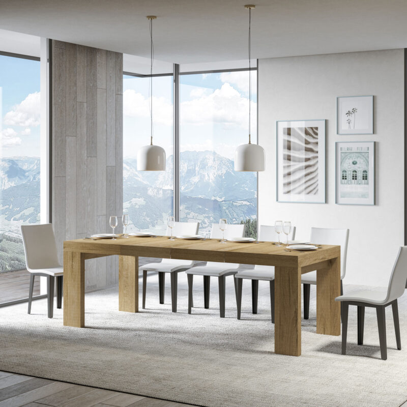 Tavolo allungabile 140/244x90 cm Roxell Premium quercia natura - immagine 3