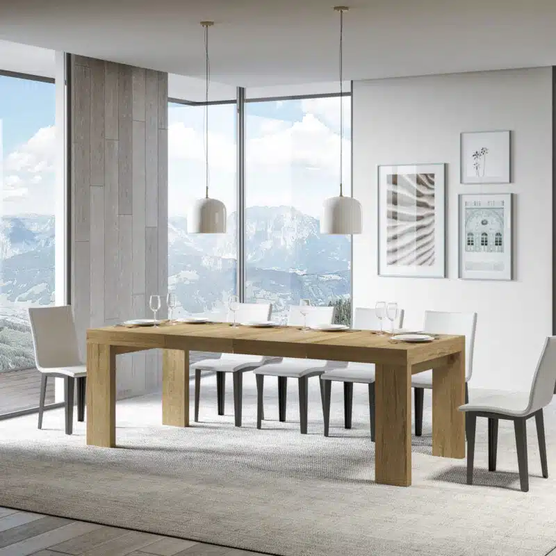 Tavolo allungabile 140/400x90 cm Roxell Premium quercia natura - foto 4