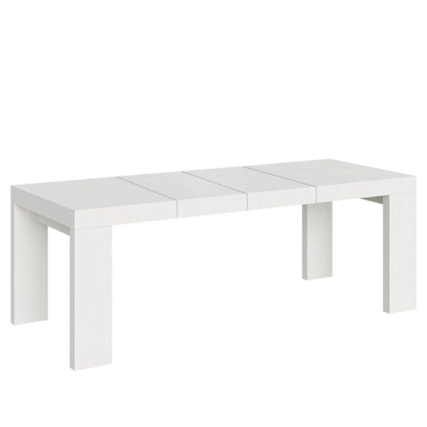 Tavolo allungabile 160/264x90 cm Roxell Premium bianco frassino