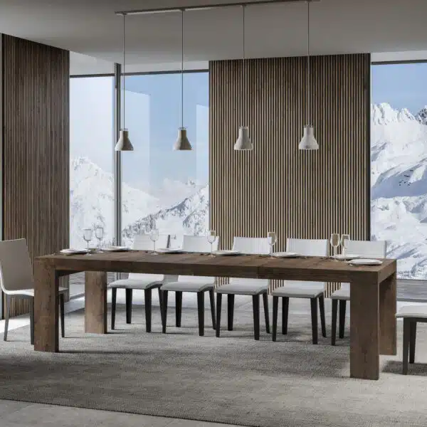 Tavolo allungabile 200/304x90 cm Roxell Premium noce