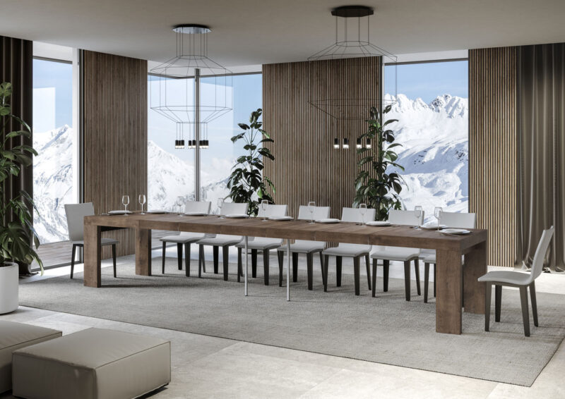 Tavolo allungabile 200/460x90 cm Roxell Premium noce - immagine 4