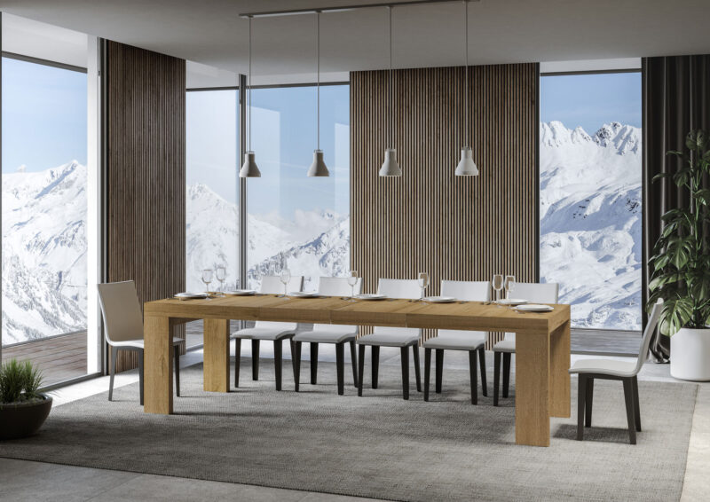 Tavolo allungabile 180/284x90 cm Roxell Premium quercia natura - immagine 3