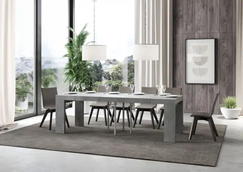 Tavolo allungabile 90/246x90 cm Roxell Premium cemento - foto 1