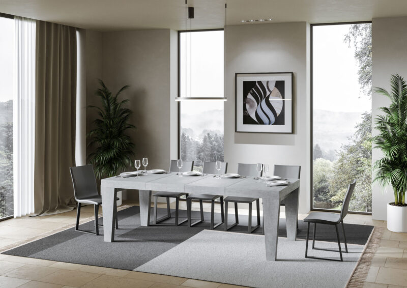Tavolo allungabile 140/244x90 cm Spimbo Premium cemento - immagine 3