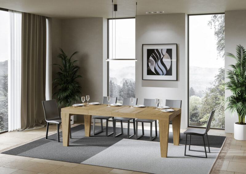 Tavolo allungabile 140/244x90 cm Spimbo Premium quercia natura - immagine 3
