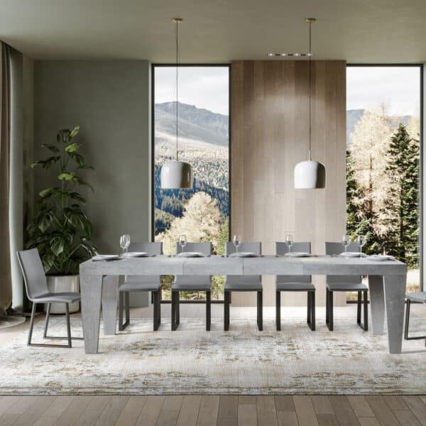 Tavolo allungabile 200/460x90 cm Spimbo Premium cemento