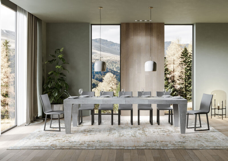 Tavolo allungabile 180/284x90 cm Spimbo Premium cemento - immagine 3