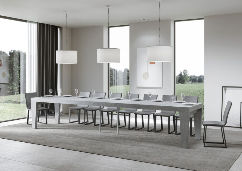 Tavolo allungabile 200/460x90 cm Spimbo Premium cemento - immagine 4