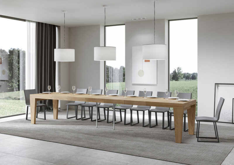 Tavolo allungabile 200/460x90 cm Spimbo Premium quercia natura - immagine 4