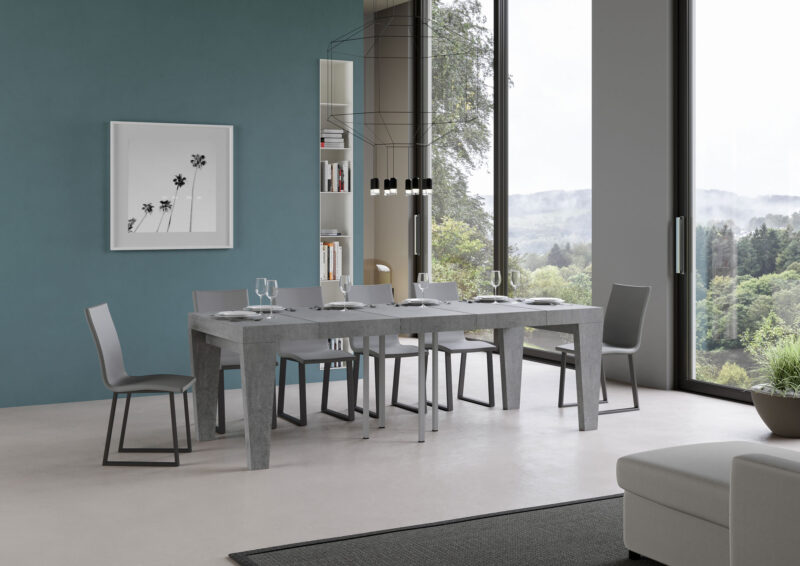 Tavolo allungabile 90/246x90 cm Spimbo Premium cemento - immagine 3