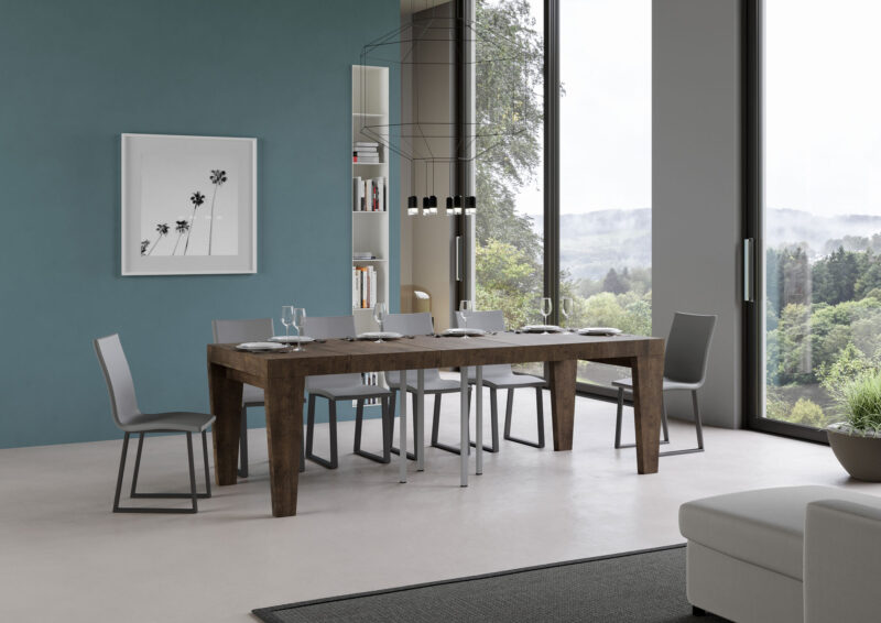 Tavolo allungabile 90/246x90 cm Spimbo Premium noce - immagine 3