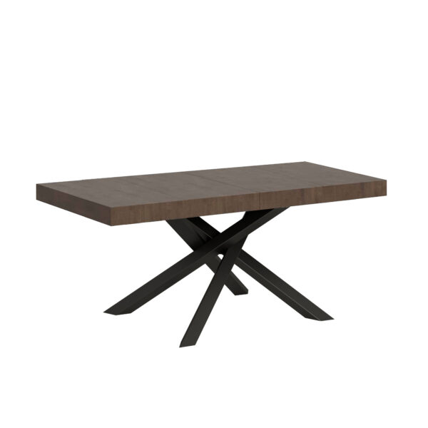 Tavolo allungabile 120/224x90 cm Volantis Premium noce gambe antracite