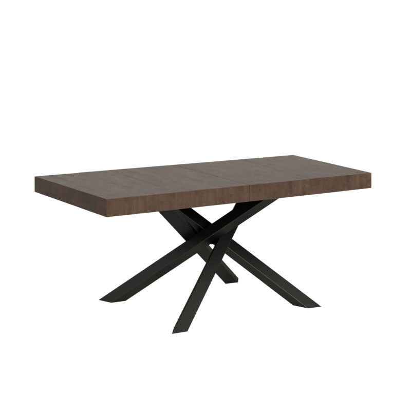 Tavolo allungabile 130/234x90 cm Volantis Premium noce gambe antracite