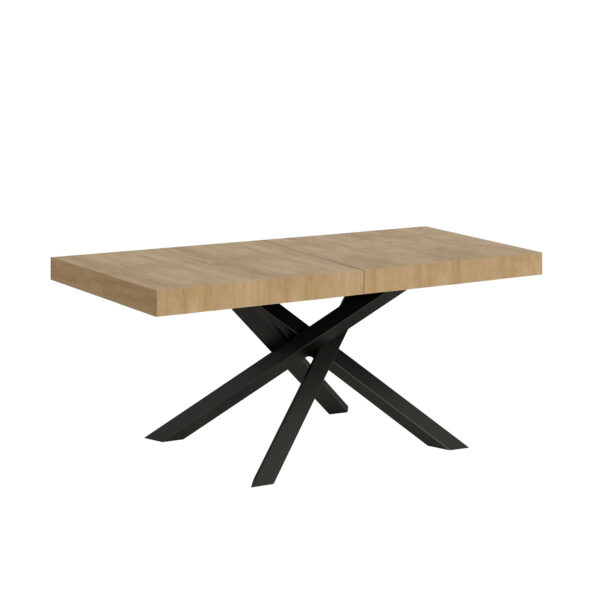 Tavolo allungabile 120/224x90 cm Volantis Premium quercia natura gambe antracite