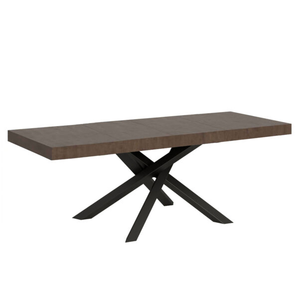 Tavolo allungabile 160/264x90 cm Volantis Premium noce gambe antracite