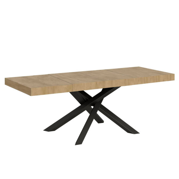 Tavolo allungabile 160/264x90 cm Volantis Premium quercia natura gambe antracite