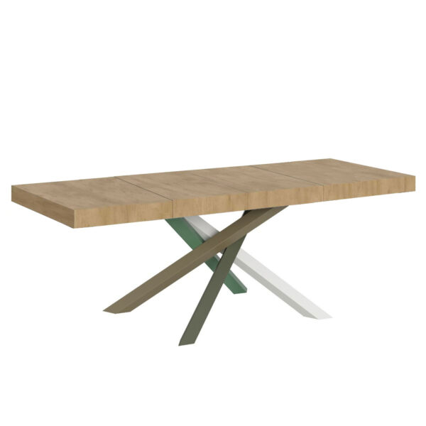 Tavolo allungabile 160/420x90 cm Volantis Premium quercia natura gambe multicolore 4/A