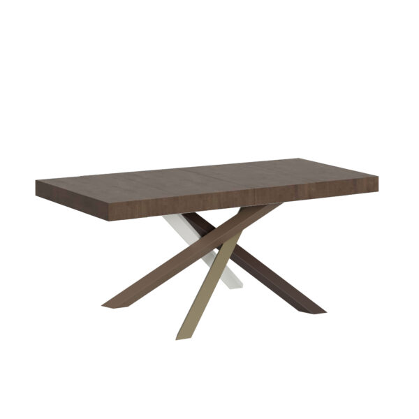 Tavolo allungabile 120/380x90 cm Volantis Premium noce gambe multicolore 4/C