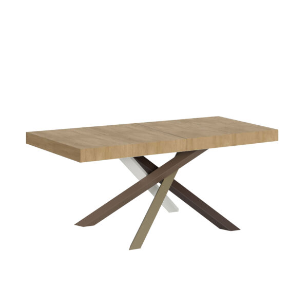 Tavolo allungabile 120/380x90 cm Volantis Premium quercia natura gambe multicolore 4/C